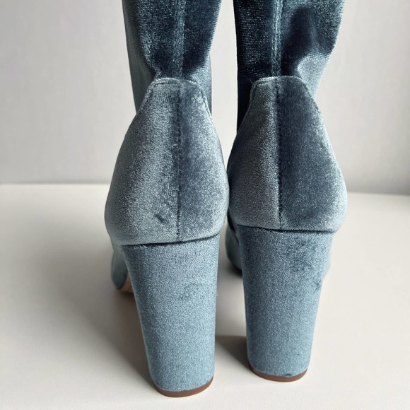 NWOT Sam Edelman Teal Velvet Calexa Sock Booties Size 7 - Picture 5 of 8